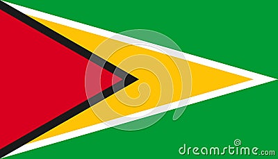 Guyana flag icon in flat style. National sign vector illustration. Politic business concept Vector Illustration