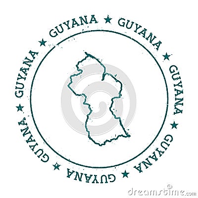 Guyana vector map. Vector Illustration