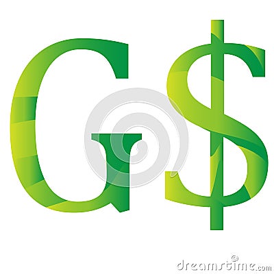 Guyanese dollar of Guyana. currency symbol icon Vector Illustration