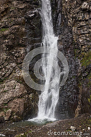 Gveleti Waterfall in Greater Caucasus Mountains in Georgia Stock Photo