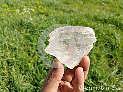 Gwindel quartz crystal Stock Photo