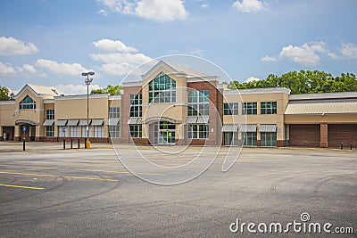 Empty retail building with brick Editorial Stock Photo