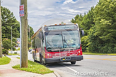 Public transit driver wearing face mask while working Editorial Stock Photo