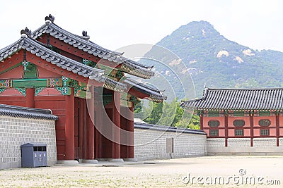 Gyeongbokgung Palace or Gyeongbok Palace Stock Photo