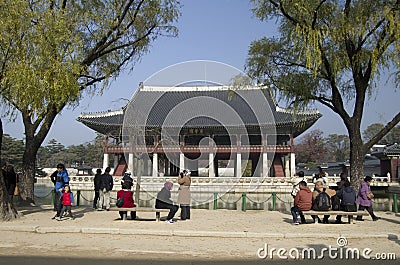 Gyeonghoeru at Gyeongbokgung Palace Seoul Korea Editorial Stock Photo