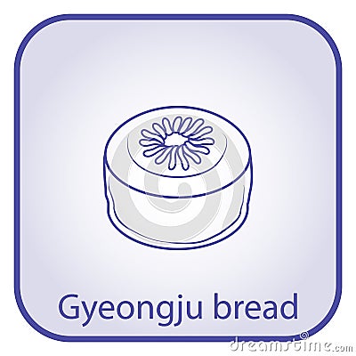 gyeongju bread. Vector illustration decorative design Vector Illustration