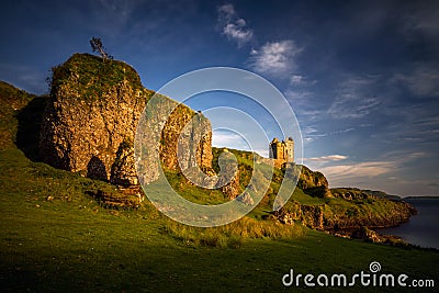 Gylen castle cliffs Stock Photo