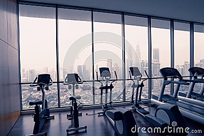 Gym against fitness interface concept design in Malaysia Stock Photo