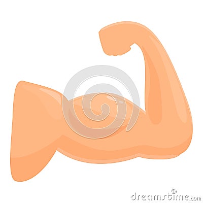 Gym bicep icon cartoon vector. Strong arm Vector Illustration
