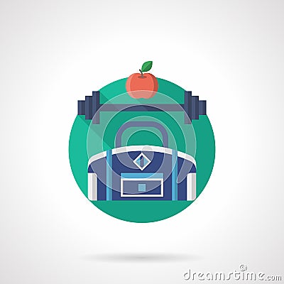 Gym detailed flat color icon Stock Photo