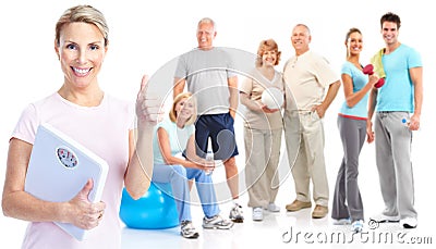 Gym, Fitness, healthy lifestyle Stock Photo