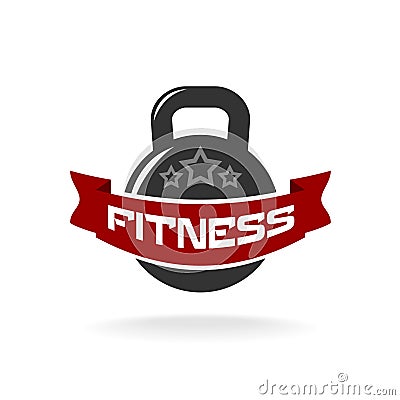 Gym fitness weight logo template Vector Illustration