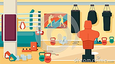 Gym 01 Flat Colorful Illustrations Cartoon Illustration