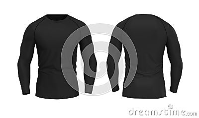 Gym king nens sport tempo base layer Long Sleeve black t-shirt. Stock Photo