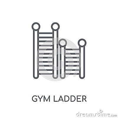 gym Ladder linear icon. Modern outline gym Ladder logo concept o Vector Illustration