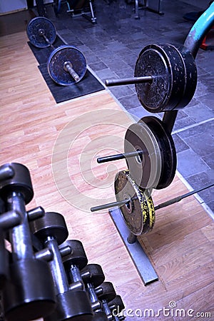 Gym or a sport club in details Stock Photo