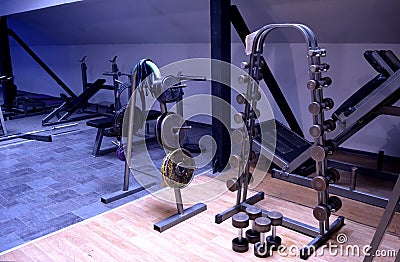 Gym or a sport club in details Stock Photo