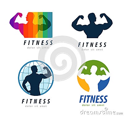 Gym vector logo design template. health or fitness Vector Illustration