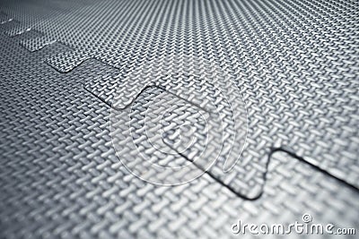 Gym, workshop or garage rubber flooring tiles Stock Photo