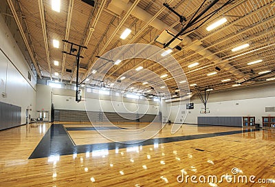 Gymnasium at Middle School Stock Photo