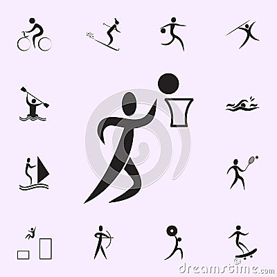 gymnast on bars icon. Elements of sportsman icon. Premium quality graphic design icon. Signs and symbols collection icon for Stock Photo