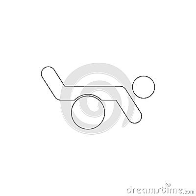 Gymnast exercise outline icon. Signs and symbols can be used for web, logo, mobile app, UI, UX Vector Illustration