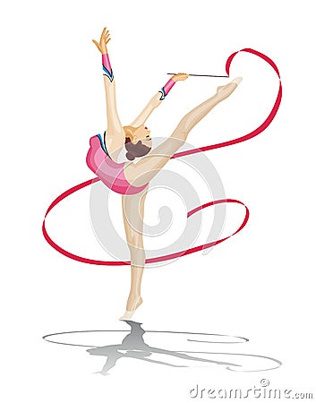 The gymnast Vector Illustration