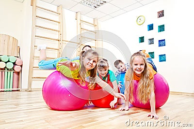 Gymnastic balls Stock Photo