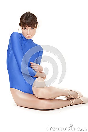 Gymnastic girl in leotard Stock Photo