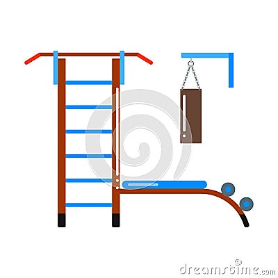 Gymnastic ladder vector illustration. Vector Illustration