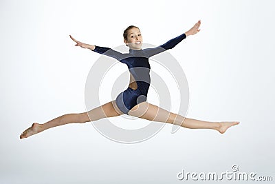 Gymnastic Leap Stock Photo