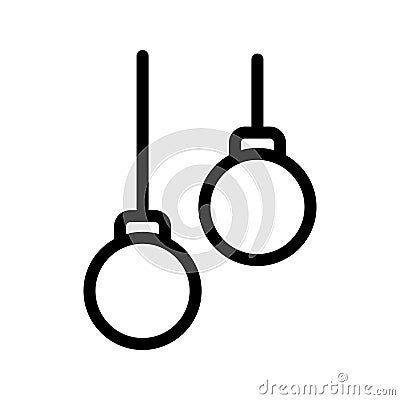 Gymnastic line vector icon Vector Illustration