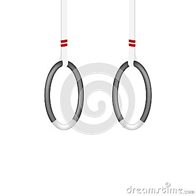 Gymnastic rings in black and white design Vector Illustration