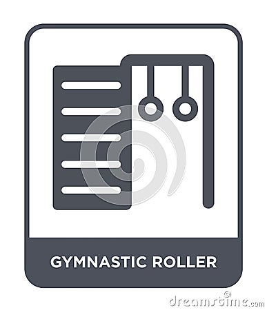 gymnastic roller icon in trendy design style. gymnastic roller icon isolated on white background. gymnastic roller vector icon Vector Illustration