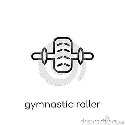 Gymnastic Roller icon. Trendy modern flat linear vector Gymnastic Roller icon on white background from thin line Gym and fitness Vector Illustration