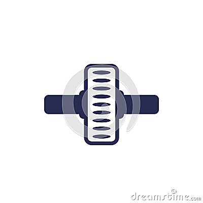 gymnastic roller icon on white Vector Illustration