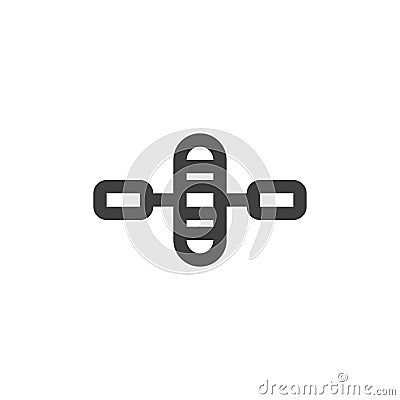 Gymnastic roller line icon Vector Illustration