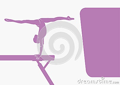 Gymnastics beam background Vector Illustration