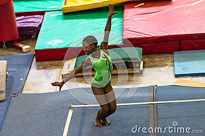 Gymnastics Girl Floor Dance Editorial Stock Photo