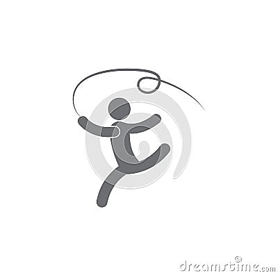 gymnastics icon. Simple element illustration. gymnastics symbol design template. Can be used for web and mobile Cartoon Illustration