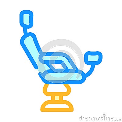Gynecological chair color icon vector illustration sign Vector Illustration