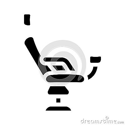Gynecological chair glyph icon vector illustration sign Vector Illustration