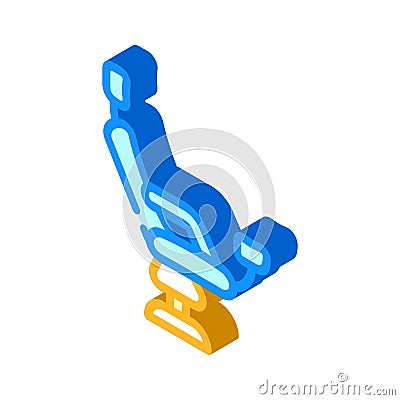 Gynecological chair isometric icon vector illustration sign Vector Illustration