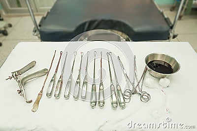 Gynecological equipment Stock Photo