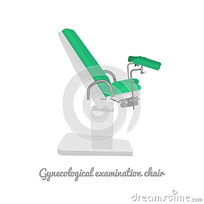 Gynecological examination chair Vector Illustration