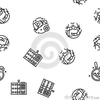 gynecologist doctor woman patient seamless pattern vector Vector Illustration
