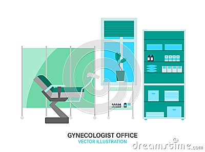 Gynecologist office image Vector Illustration