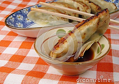 Gyoza-Chinese food Stock Photo