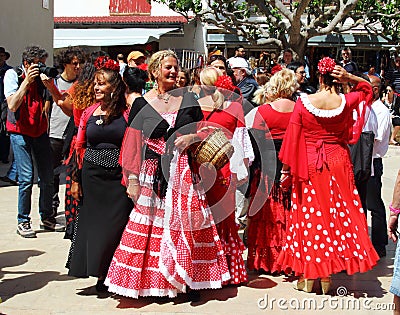 Gypsies women in Saintes Maries de la Mer, France Editorial Stock Photo