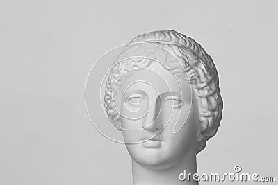 Gypsum head of Venus Stock Photo